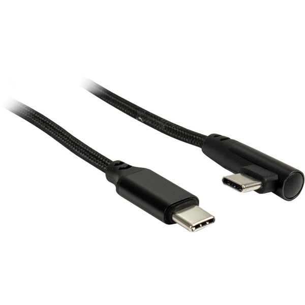 Inter-tech USB-C to USB-C Cable 90° (Black, 1 Meter)