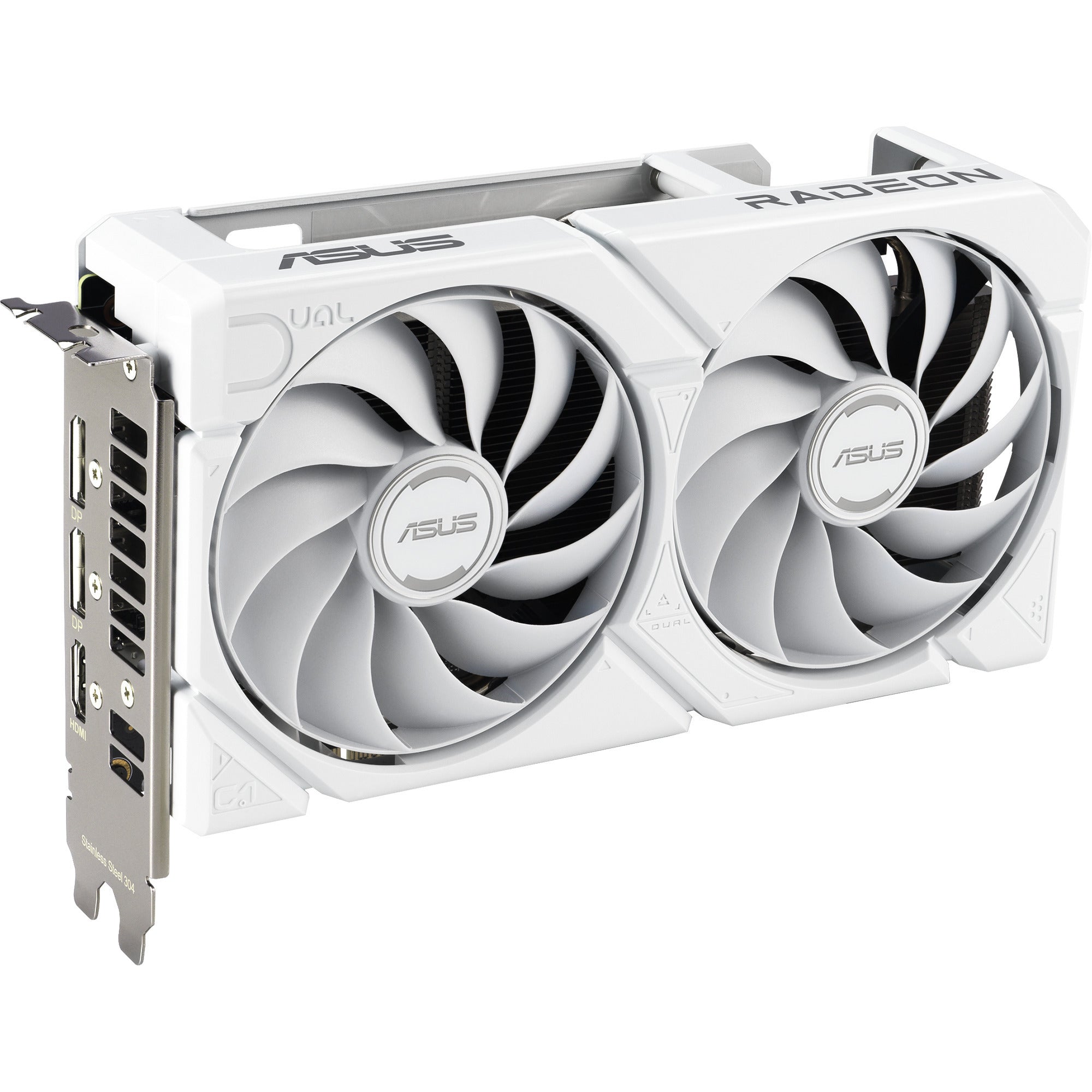 Asus radeon rx 9060 xt dual white edition 16gb grafische kaart (wit, rdna4, gddr6, 2x displayport, 1x hdmi 2.1)