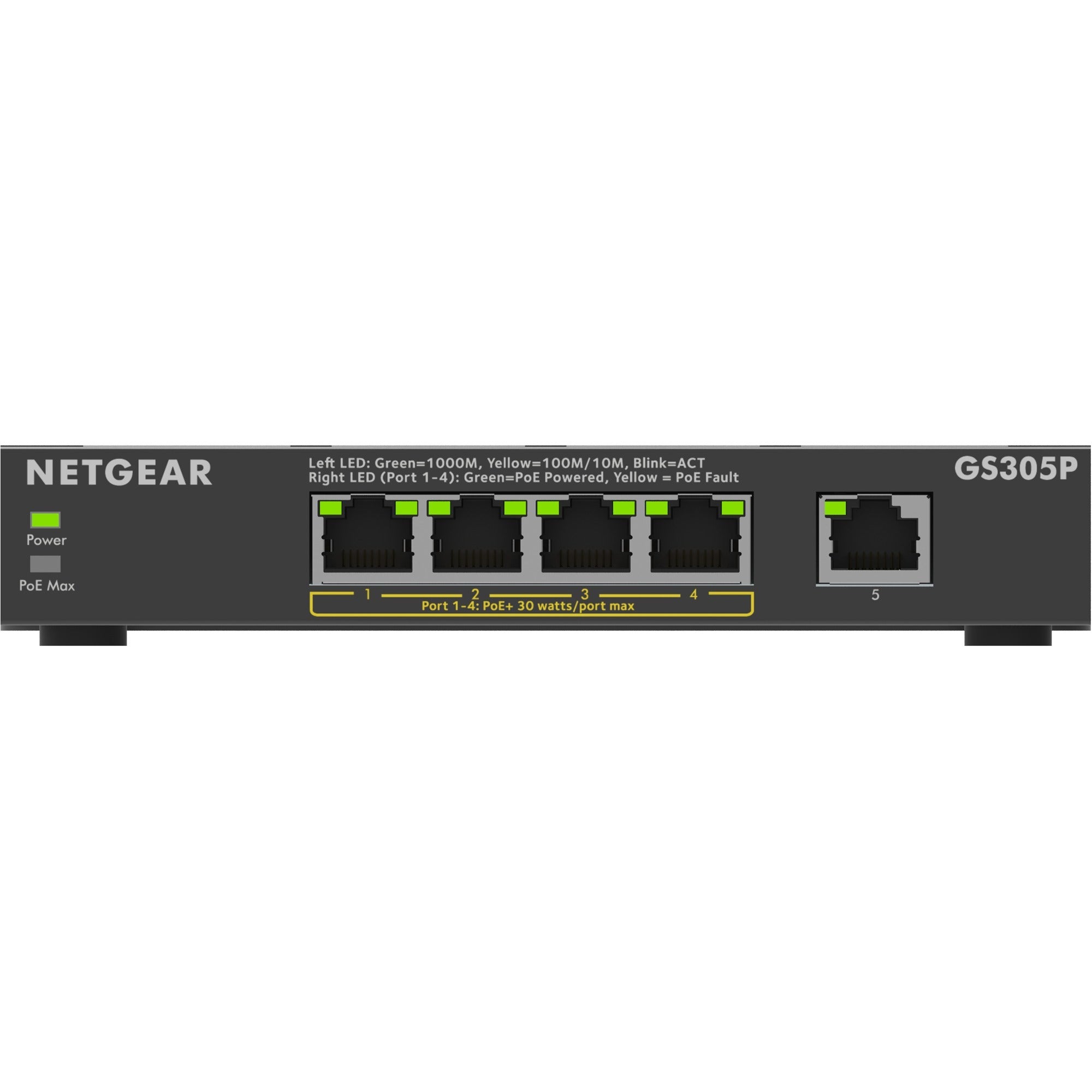 Netgear 5-poorts PoE+ Gigabit Ethernet SOHO onbeheerde switch