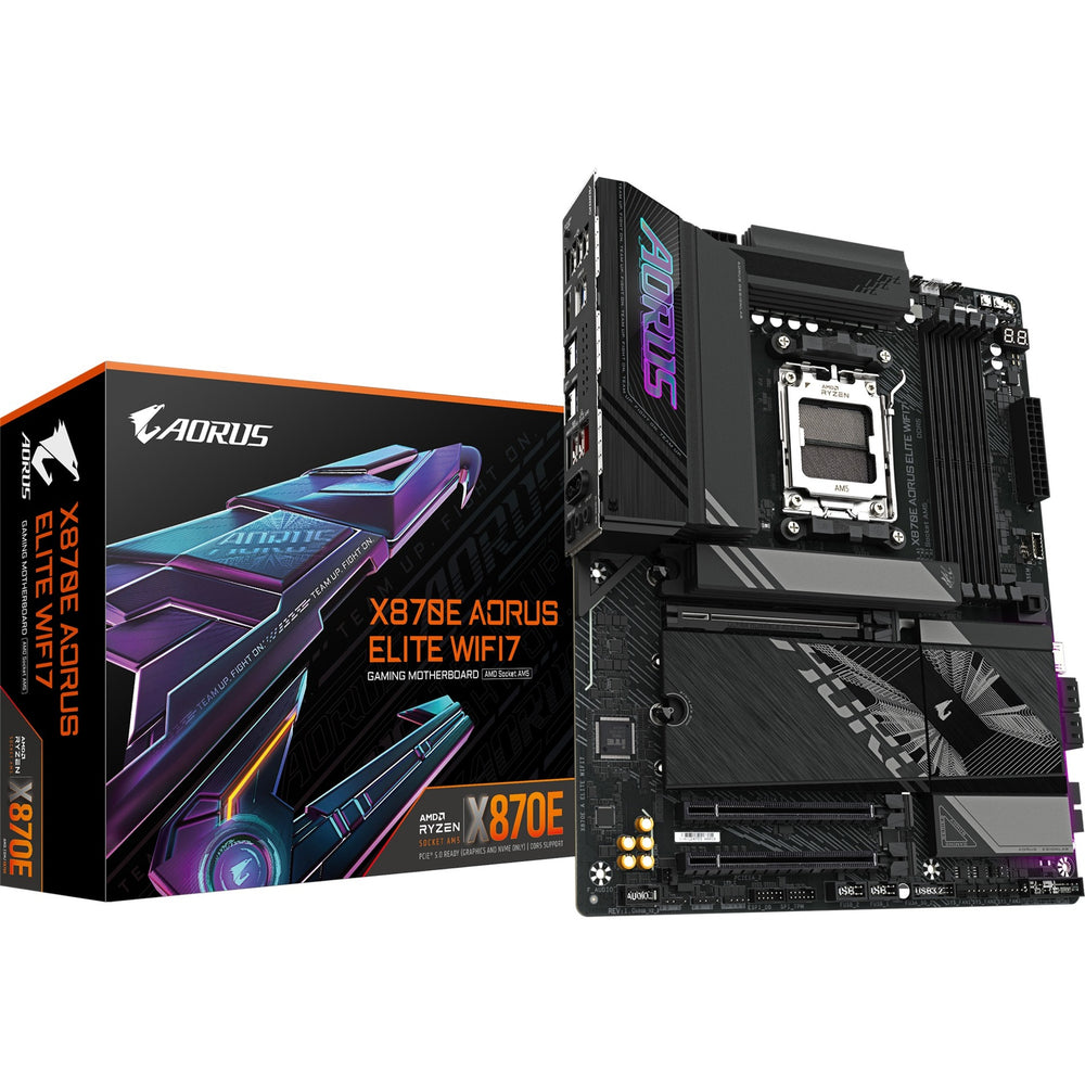 Gigabyte x870e a elite wifi7, atx, amd am5, x870, 4x ddr5, usb4, 2,5 gbe, wifi 7, pcie 5.0
