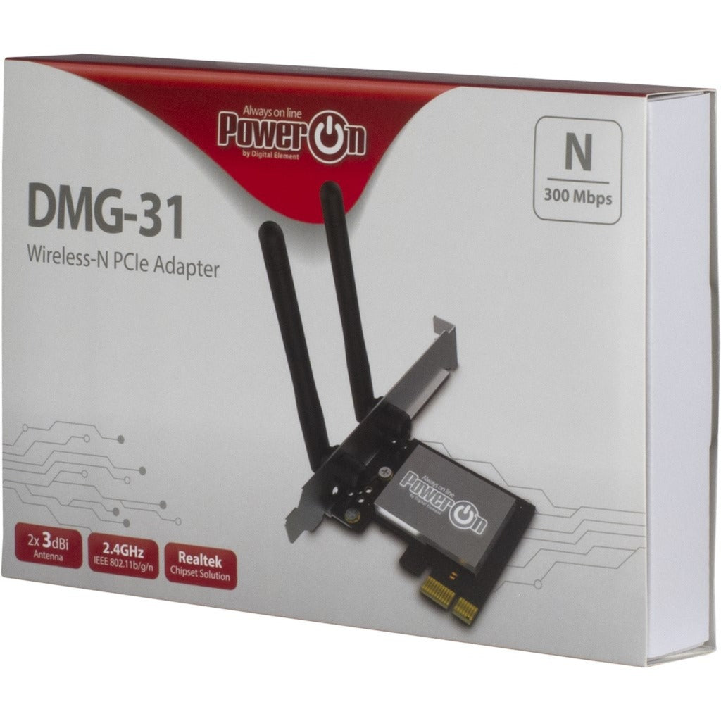 Inter-Tech Inter-Tech DMG-31 Draadloze-N PCIe-adapter