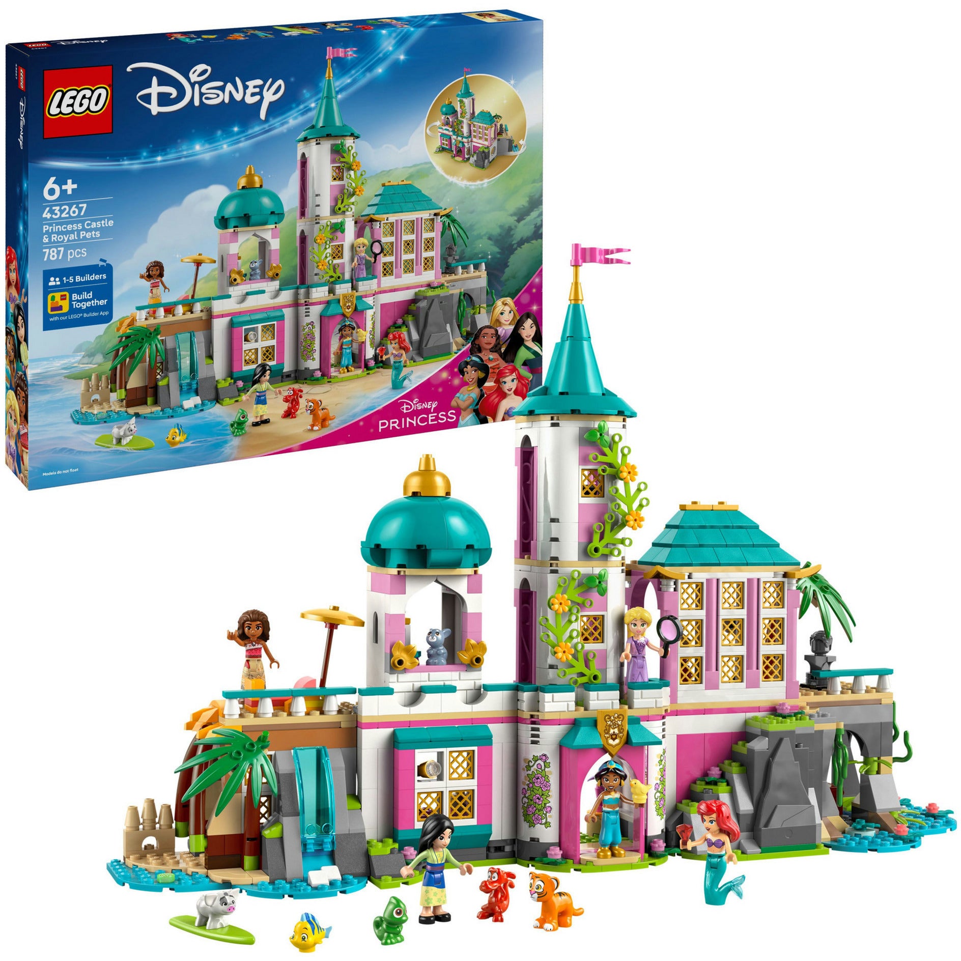 Disney lego 43267 prinses prinsessenkasteel en koninklijke huisdieren