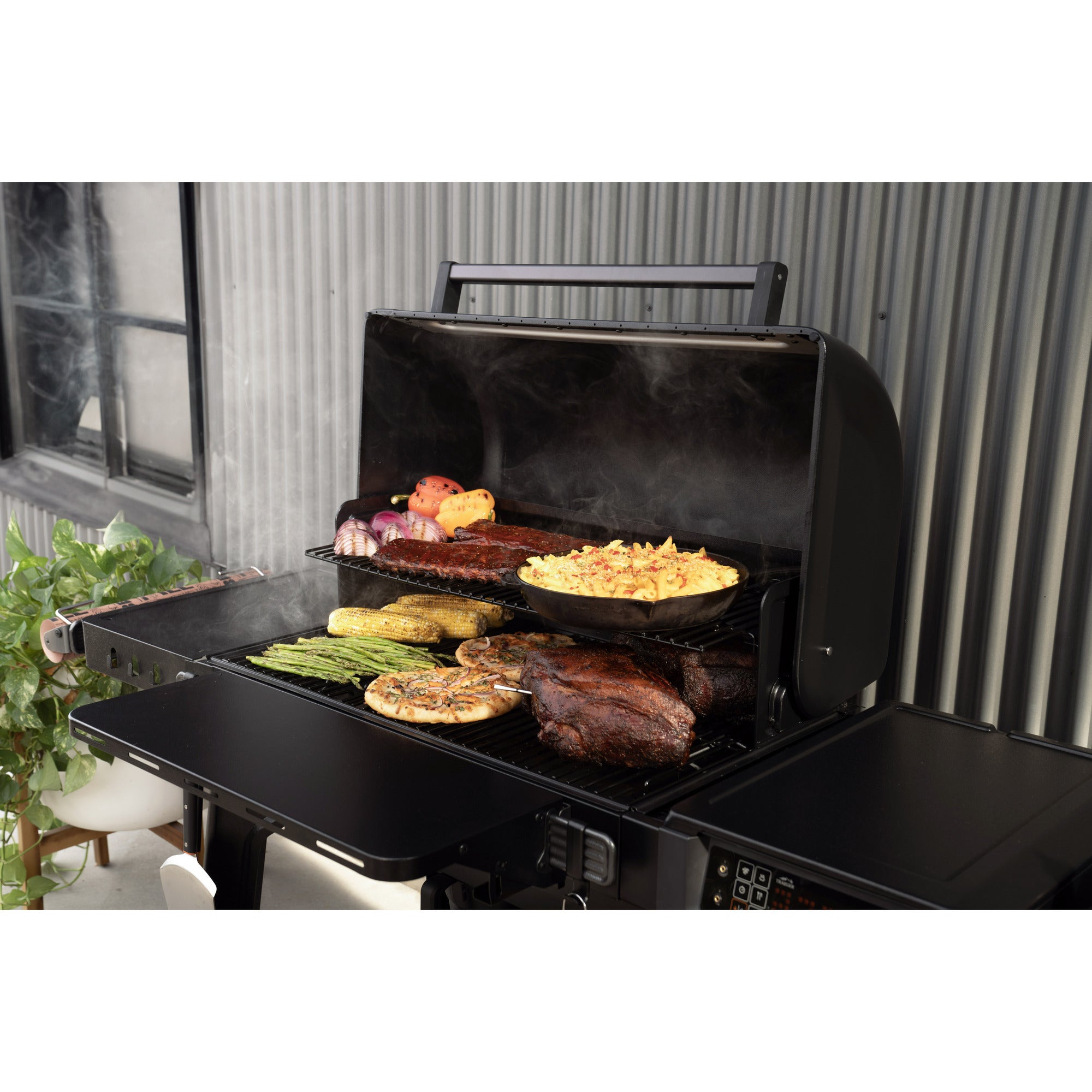 Traeger woodridge pro pellet barbecue (zwart, wifire)