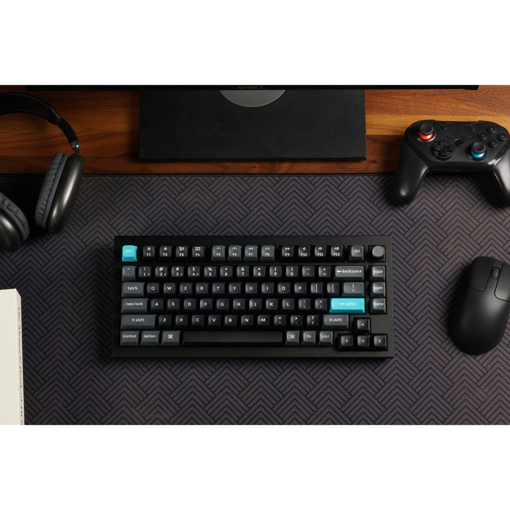 Keychron q1 ultra-m3 8k wireless custom mechanical keyboard (zwart, us lay-out (qwerty), silk pom brown, 75%, rgb, hot swap, 8k, 2.4 ghz | bluetooth 5.2 | usb-c)
