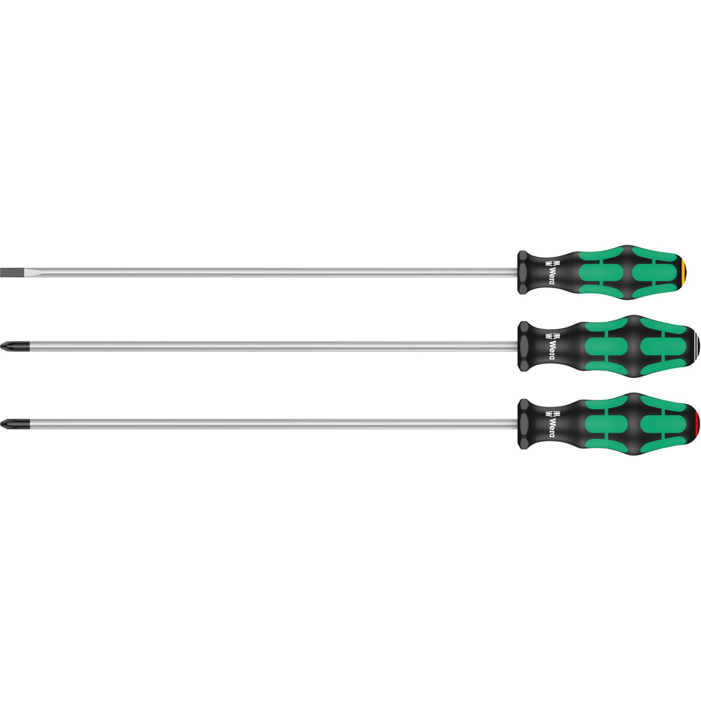 Wera 335 350 355 3 schraubendrehersatz schroevendraaier (zwart groen, 6-delig)