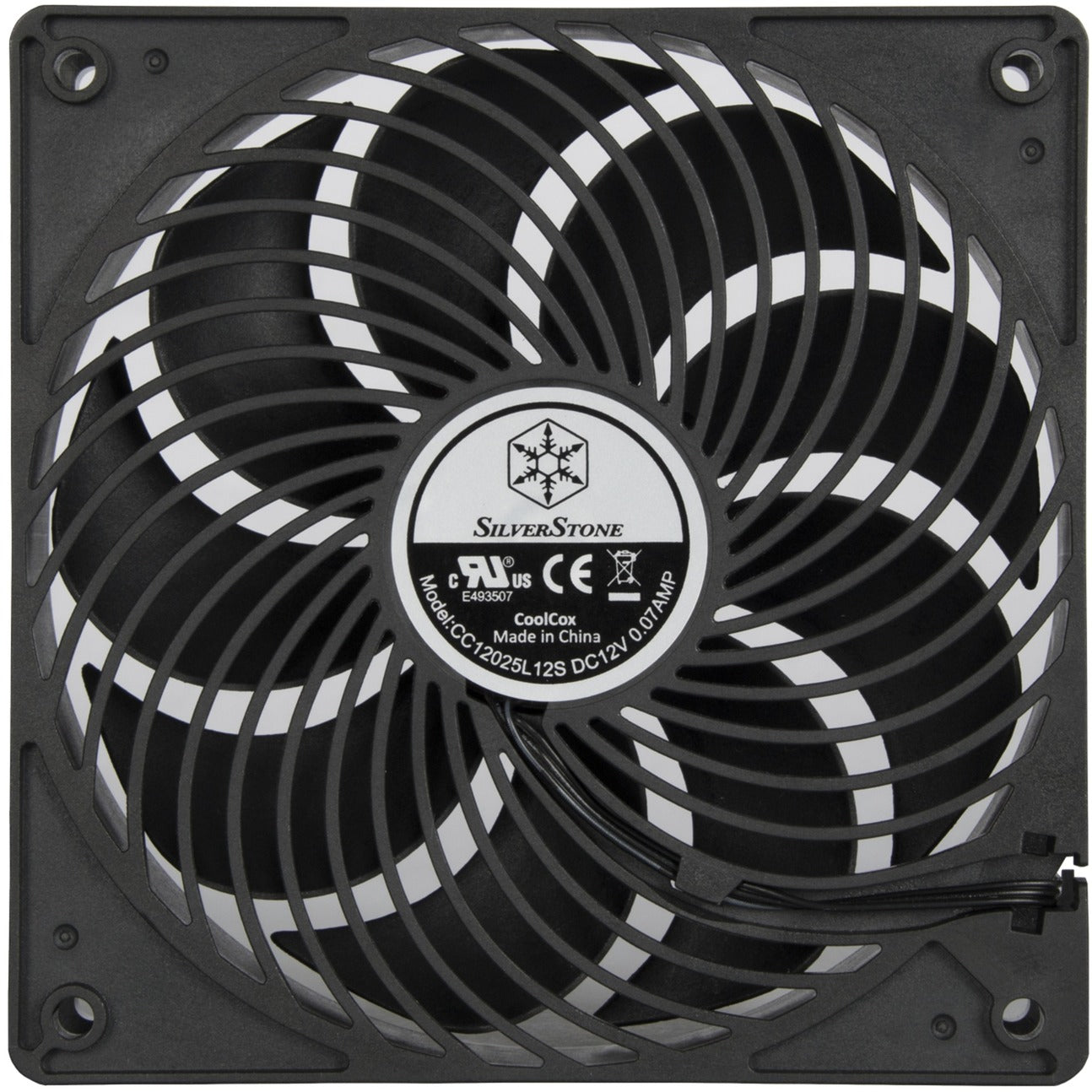 Silverstone air penetrator 120i case fan (zwart, 120 x 120 x 25 mm)