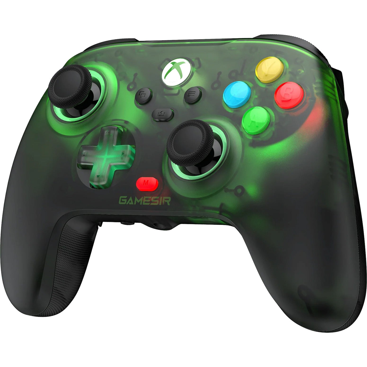 Gamesir g7 pro wireless controller - retro green (donkergroen transparant, xbox series x|s, xbox one, android, pc, 2.4ghz bluetooth usb)