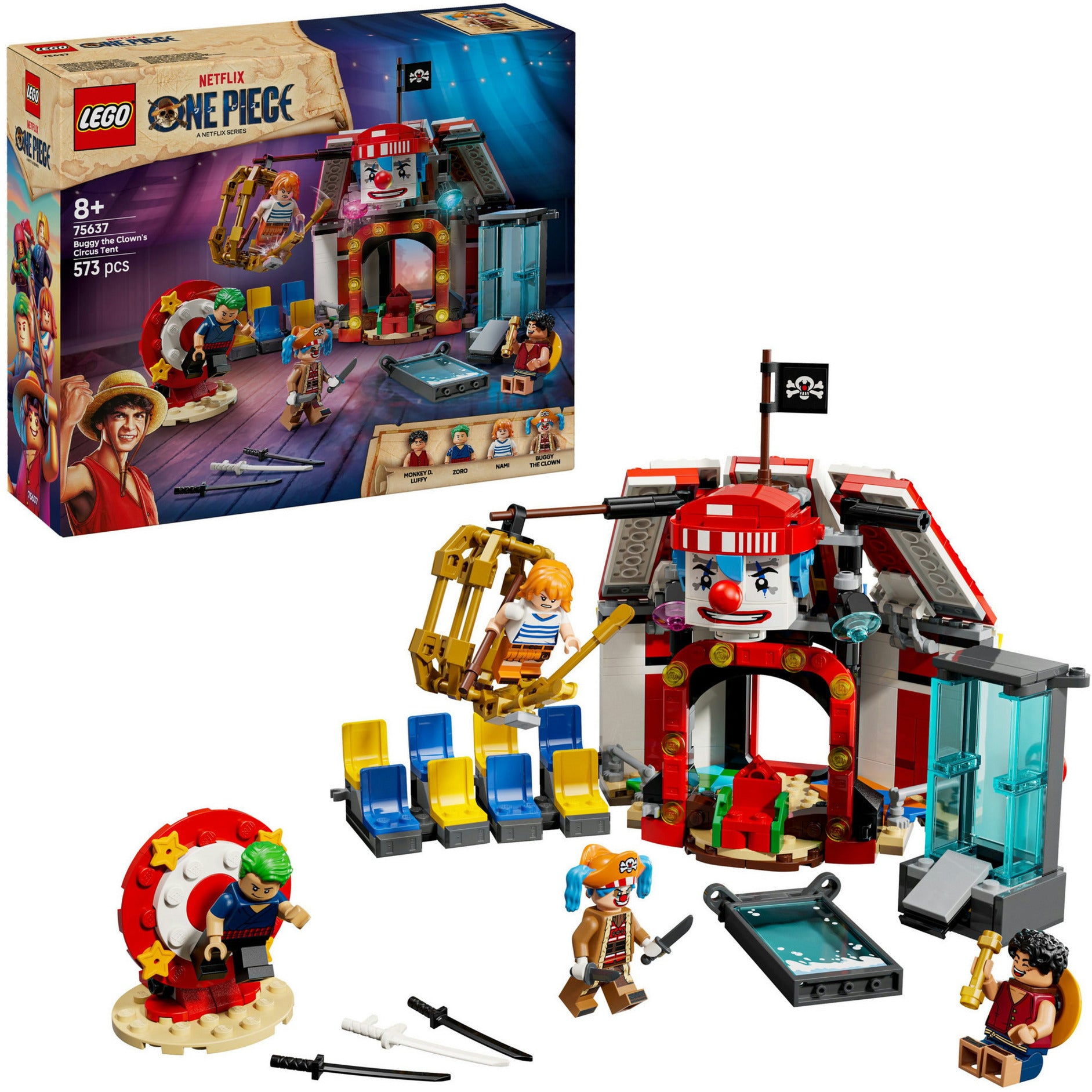 Lego ® one piece circustent van buggy de clown bouwset - 75637
