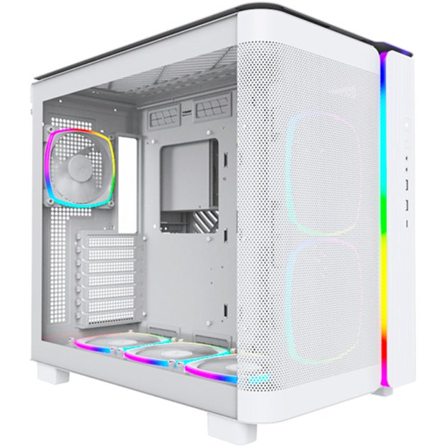 Montech king 95 pro midi tower behuizing (wit | 2x usb-a | 1x usb-c | rgb | tempered glass)