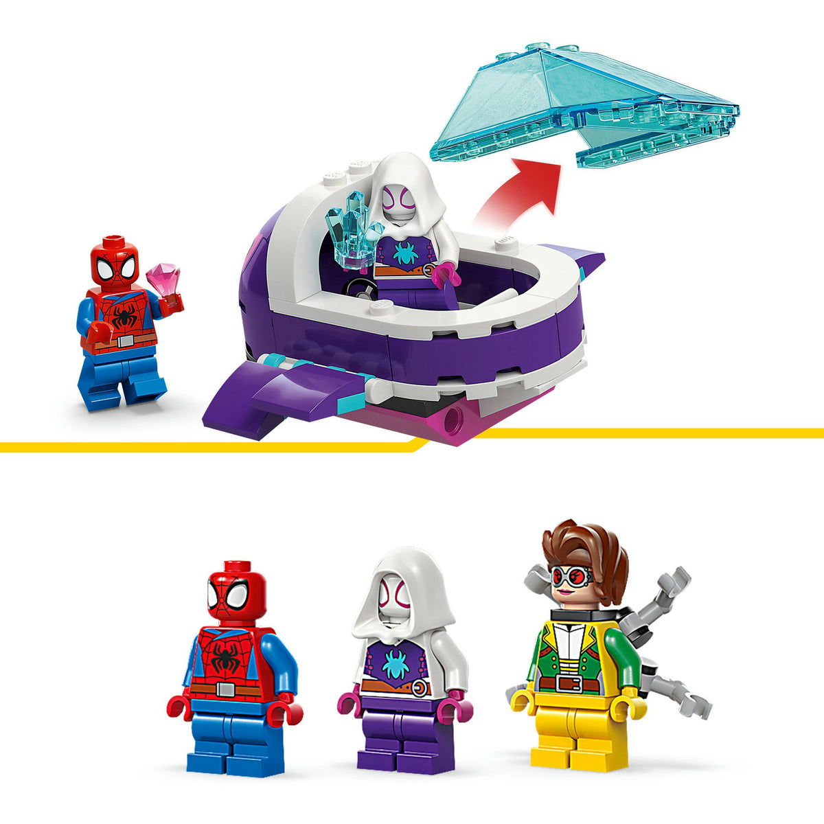 Lego marvel spidey en zijn geweldige vriendjes spidey: onderwatervoertuigen speelgoed - 11207