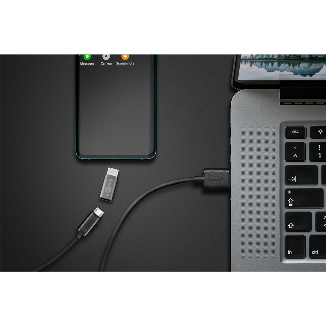 Goobay USB-C to Micro-USB adapter (grey)