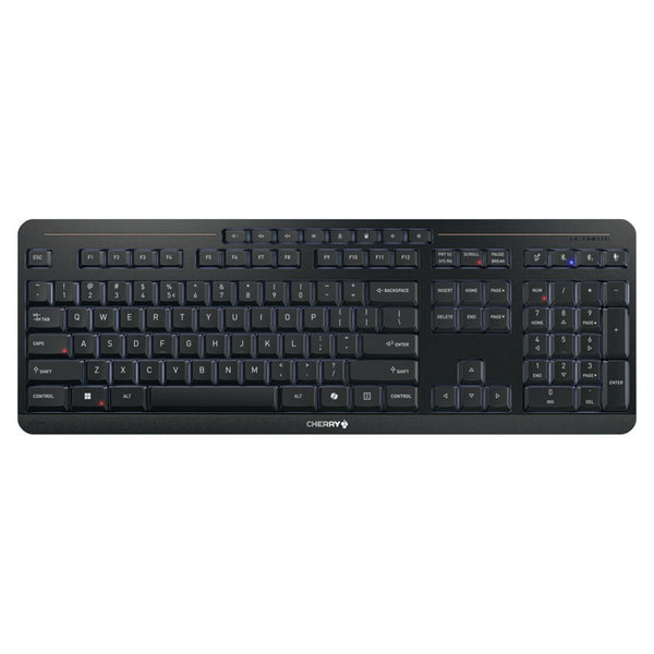 Cherry stream desktop ultimate draadloze desktopset (zwart, us lay-out (qwerty), sx-schaartechnologie, 100%, 4000 dpi, white leds, abs, 2.4 ghz bluetooth usb)