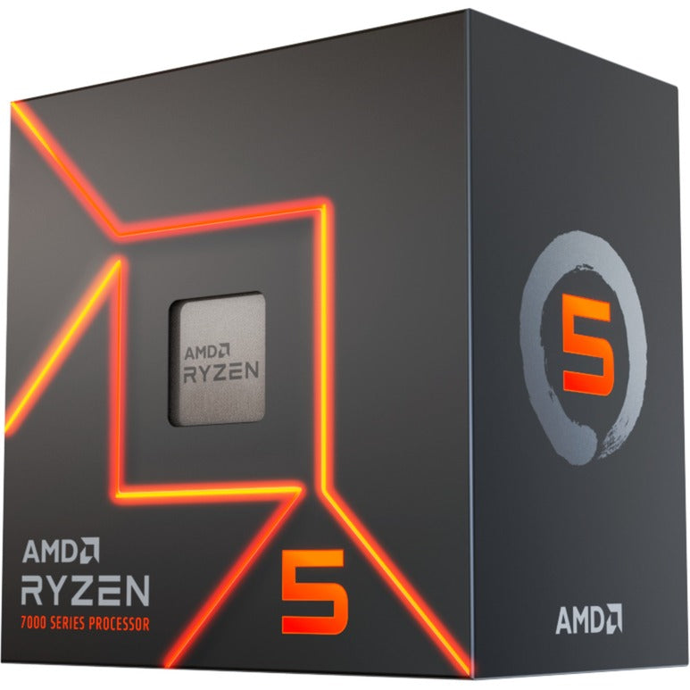Amd ryzen 5 7600, 3,8 ghz (5,1 ghz turbo boost) socket am5 processor (unlocked, wraith stealth, boxed)