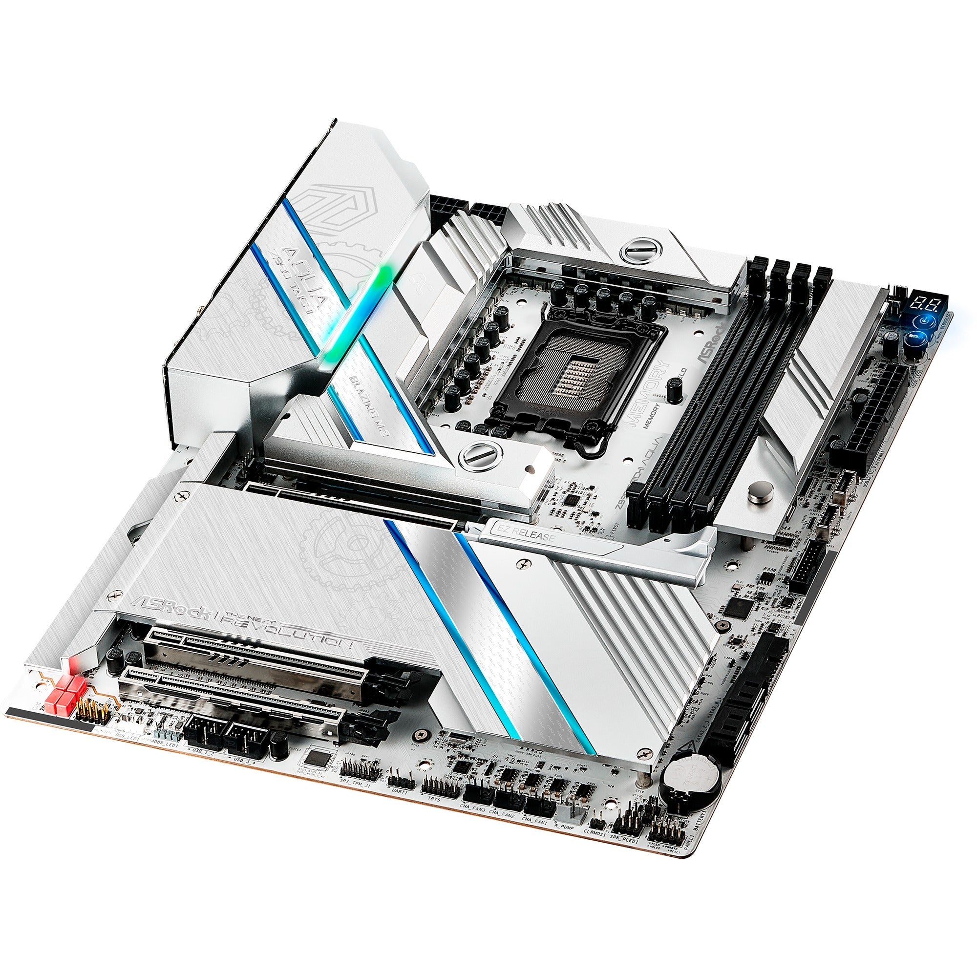 Asrock z890 taichi aqua socket 1851 moederbord (zwart, raid, 10gb-lan, 5gb-lan, wi-fi 7, bt, sound, e-atx)