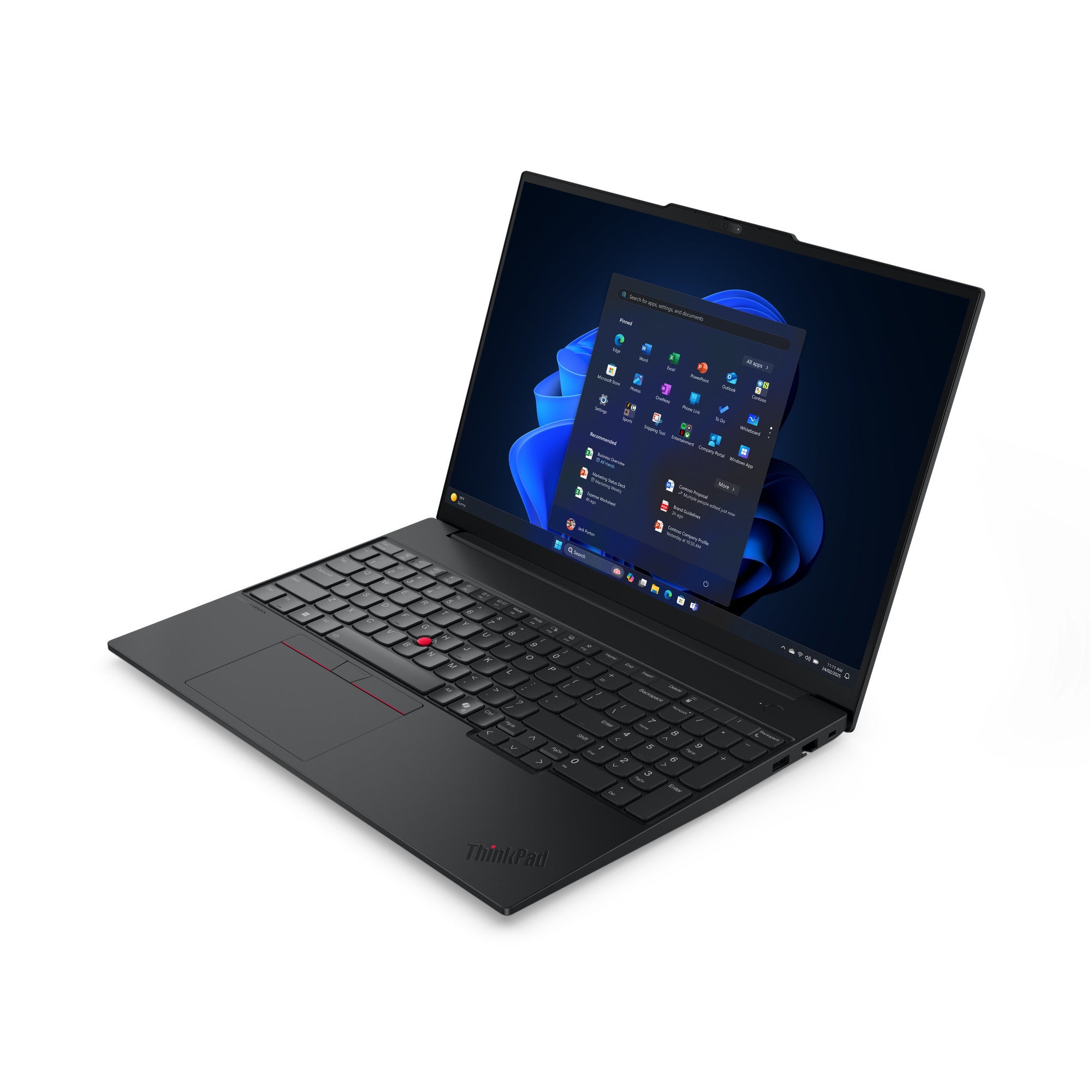 Lenovo thinkpad e16 gen 3 amd (21st005xmh) 16 laptop (zwart | ryzen 7 250 | radeon 780m | 32 gb | 1 tb ssd)