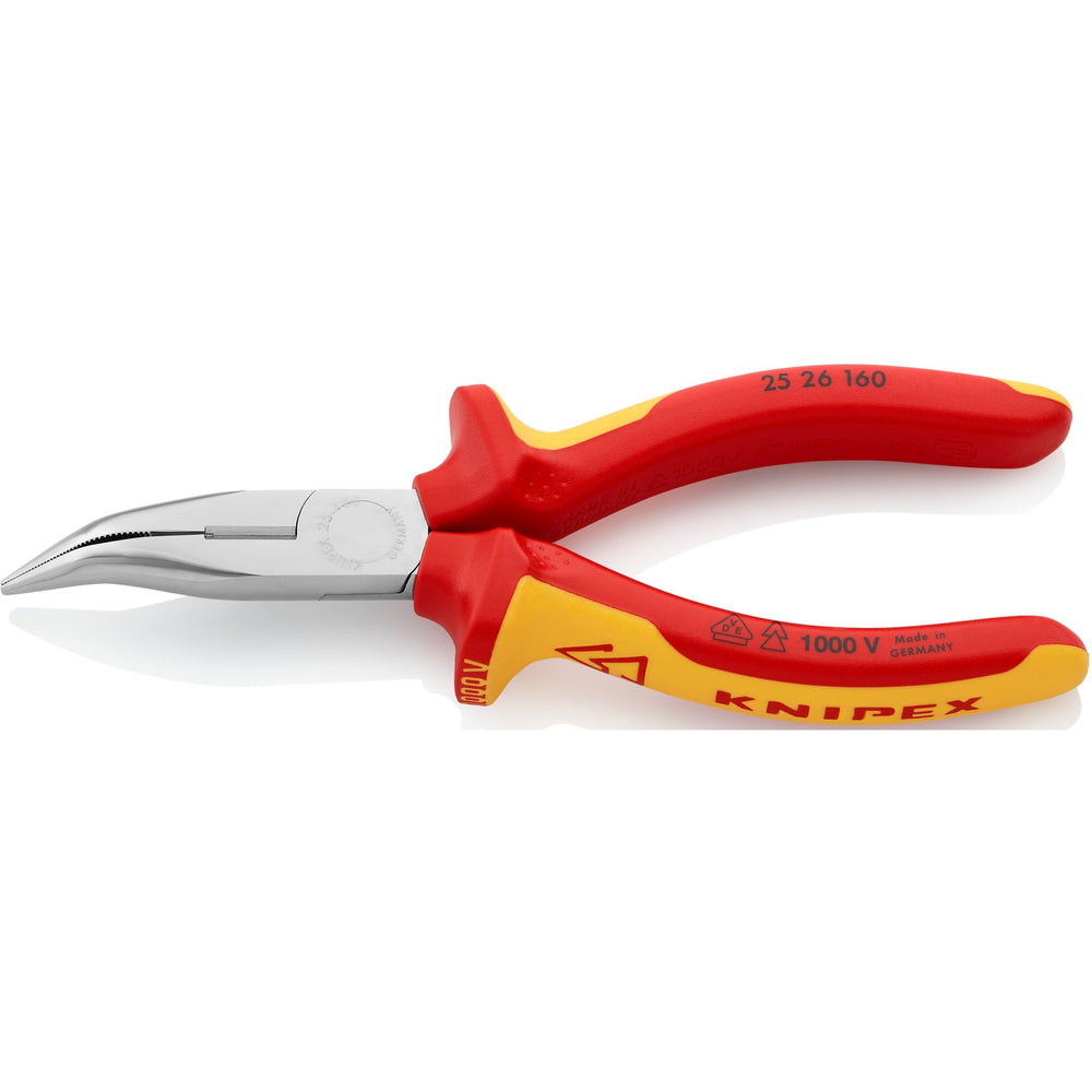 Knipex 25 26 160 radiotang gebogen + zijsnijder 160mm vde