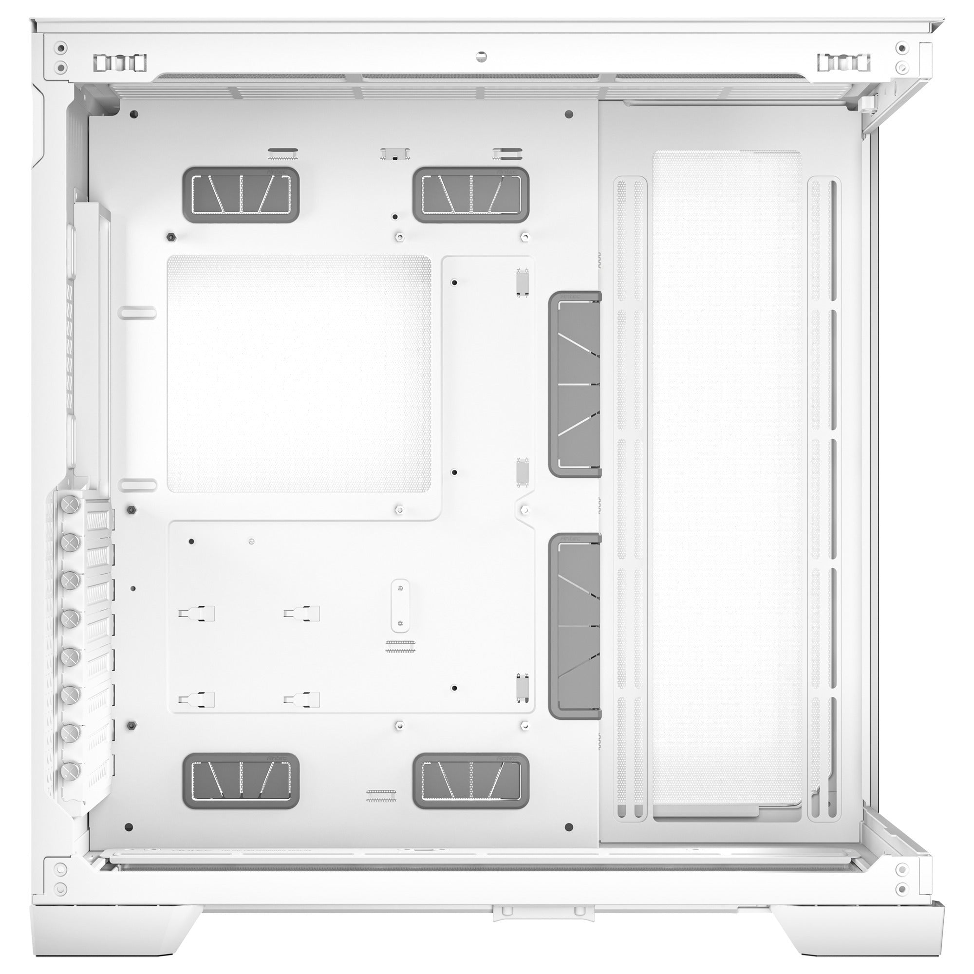 Antec c8 aluminum midi tower behuizing (wit zilver | 2x usb-a | 1x usb-c | tempered glass)