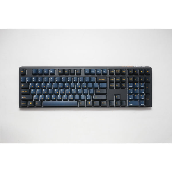 Ducky one 3 pro, gaming toetsenbord (zwart, us lay-out, cherry mx2a blue, rgb led, double-shot pbt, quack mechanics, hot swap)