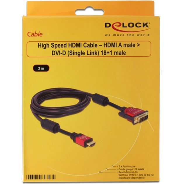 DeLOCK DeLOCK High Speed ​​HDMI HDMI A mannelijk > DVI mannelijk