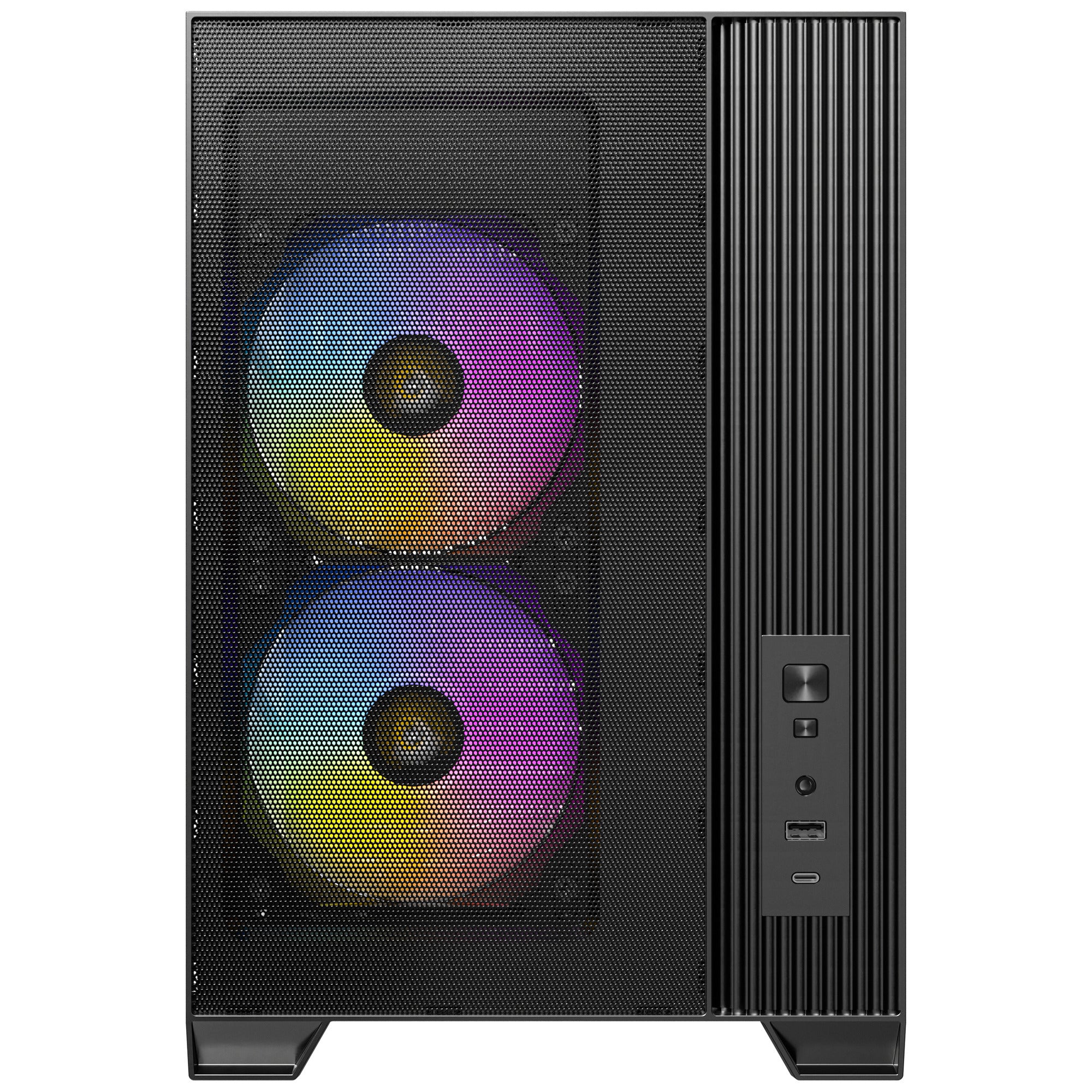 Antec flux m mini tower behuizing (zwart | 1x usb-a | 1x usb-c | tempered glass)