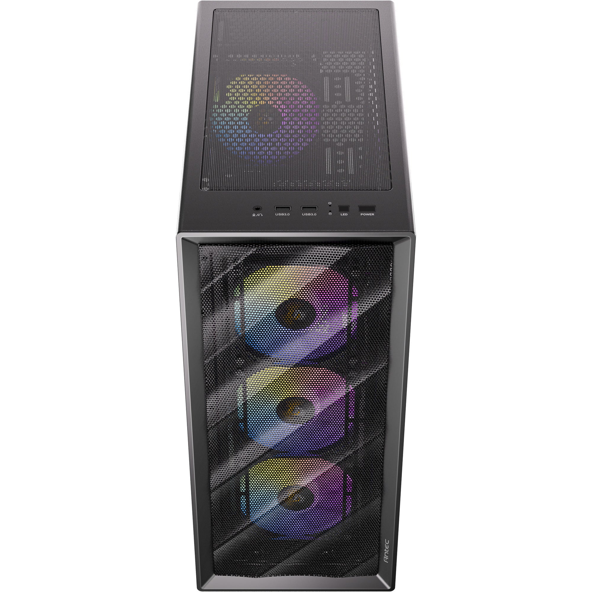 Antec ax85 argb midi tower behuizing (zwart | 2x usb-a | tempered glass)