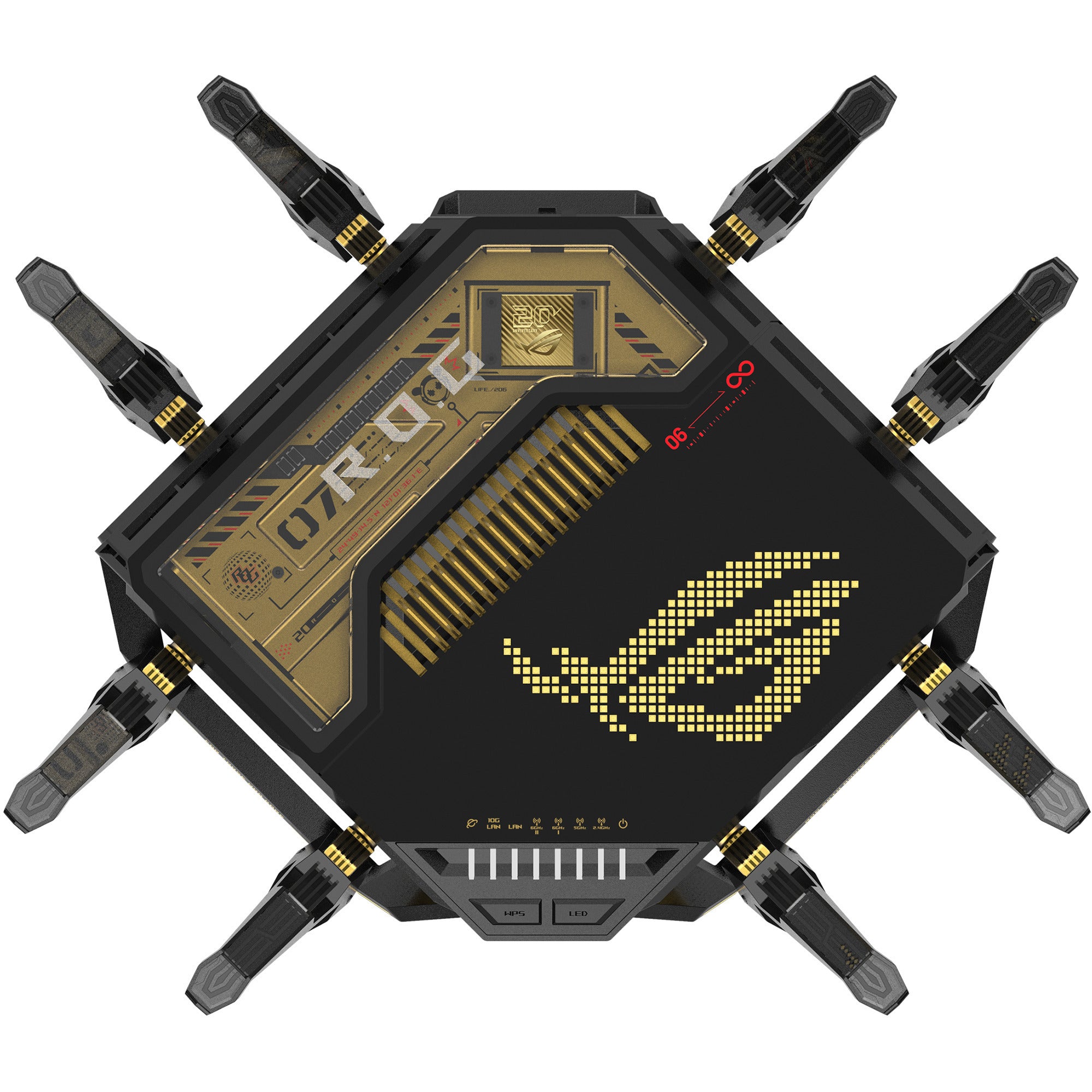 Asus rog rapture gt-be98 20th anniversary edition router (zwart)