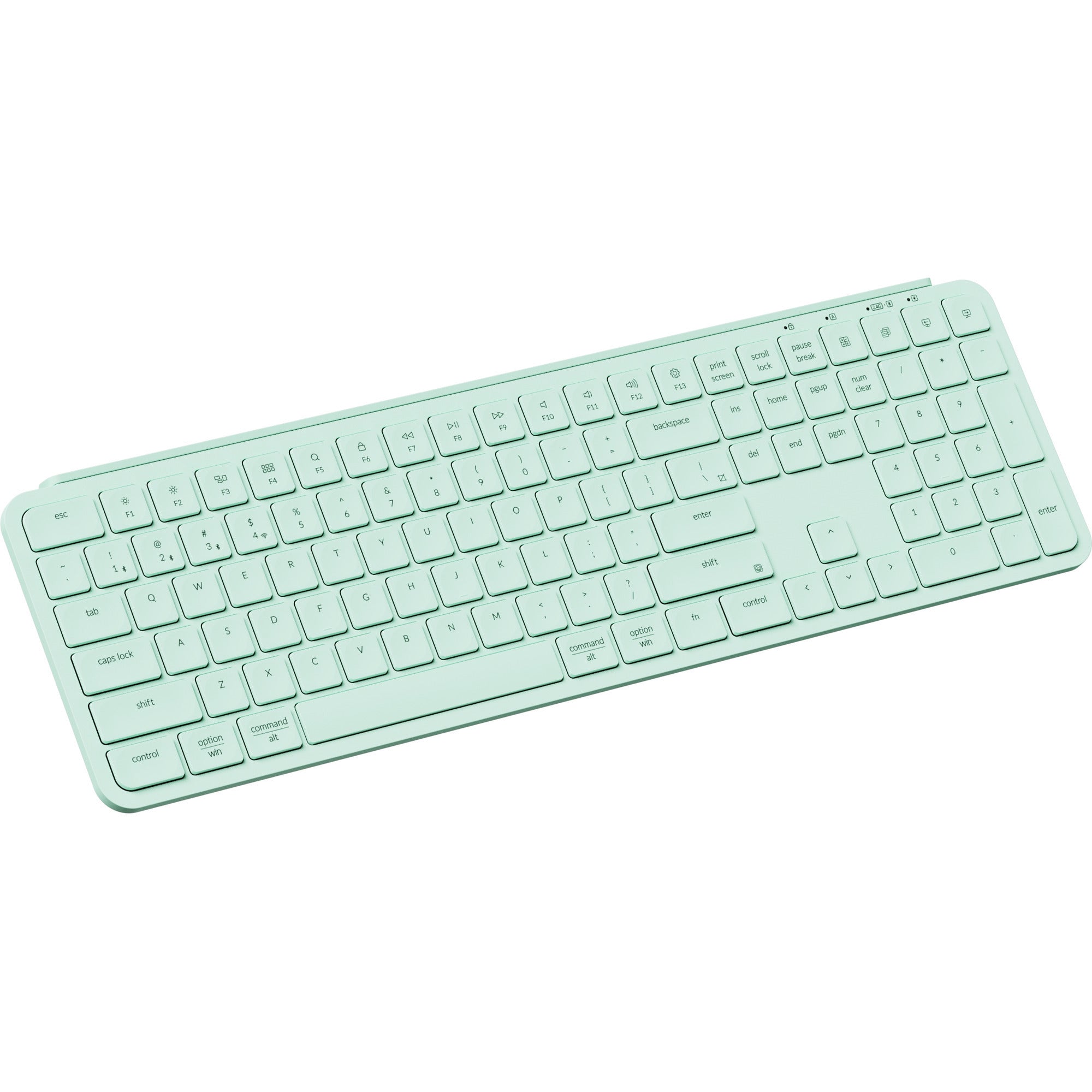 Keychron b6 pro-k7 toetsenbord (mint, us lay-out (qwerty), scissor switches, 100%, abs, 2.4 ghz | bluetooth 5.2 | usb-c)