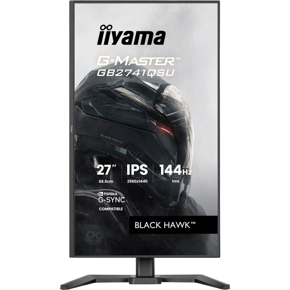 Iiyama g-master black hawk gb2741qsu-b1 27 gaming monitor (zwart, hdmi, displayport, 2x usb-a, usb-b, 144 hz)