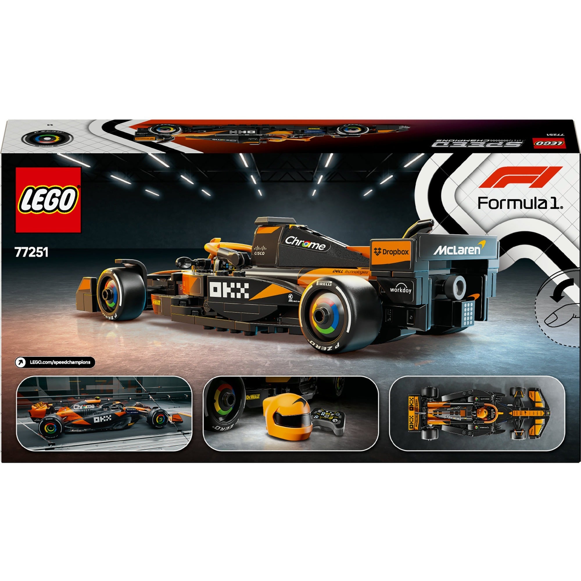 Lego speed champions mclaren f1 team mcl38 racewagen set - 77251