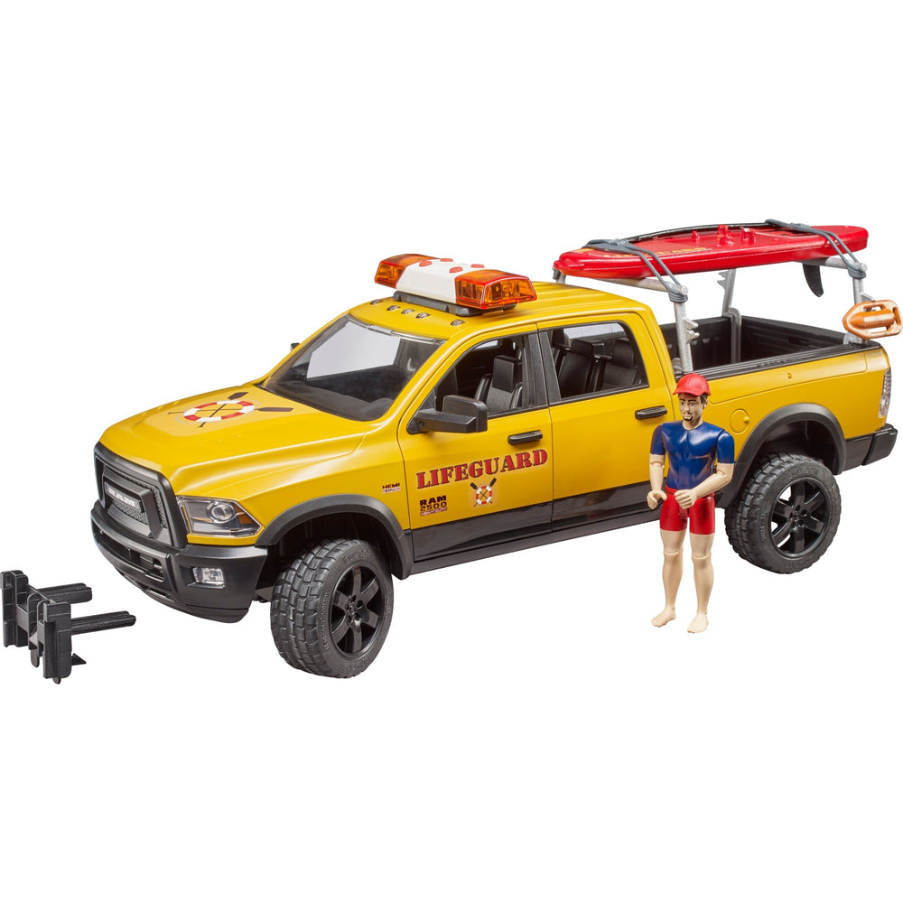 Bruder dodge ram 2500 reddingsbrigadeauto met strandwacht modelvoertuig (02506)