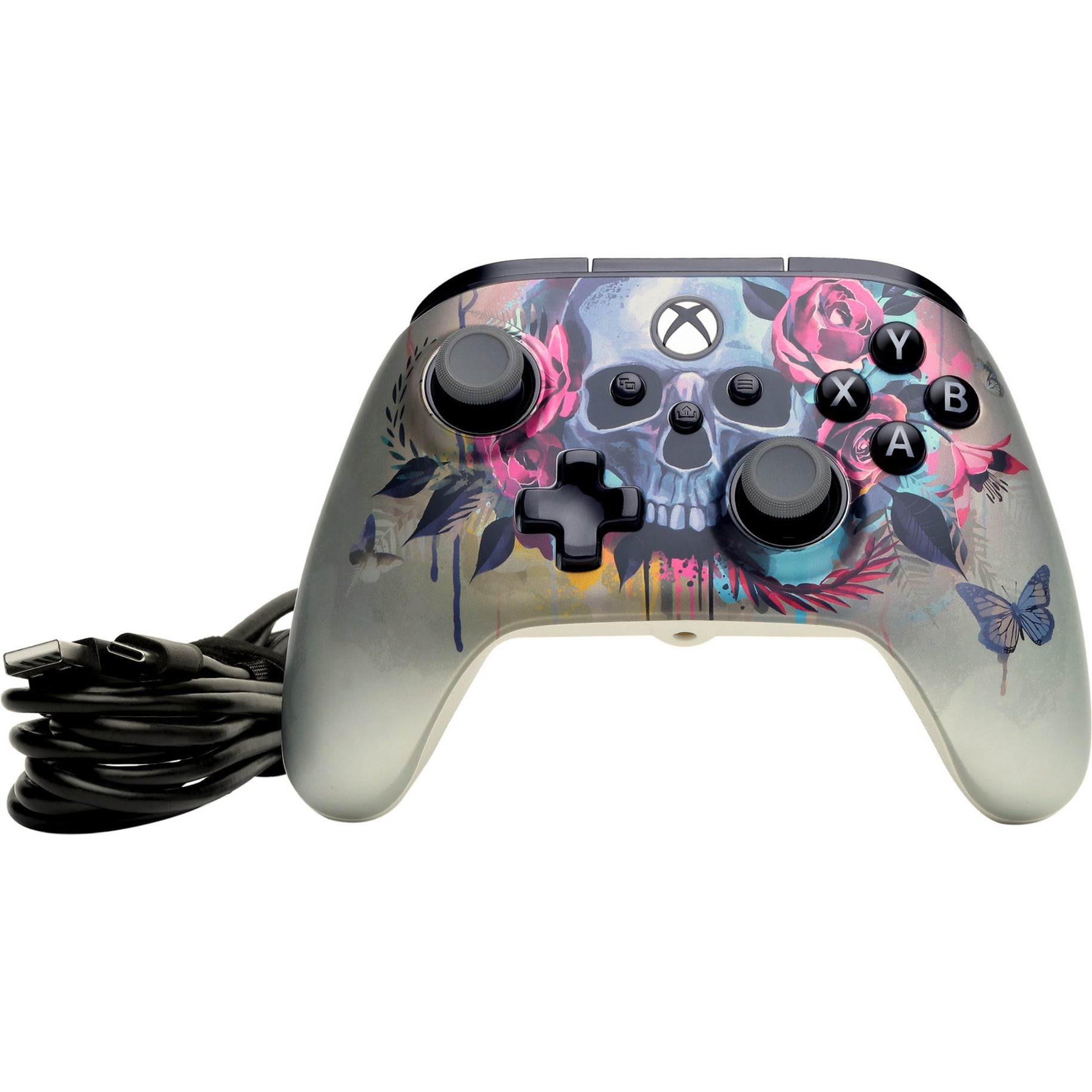 Powera advantage plus bedrade controller voor xbox series x|s - bloom gloom (zilver, xbox series x|s, xbox one, pc)