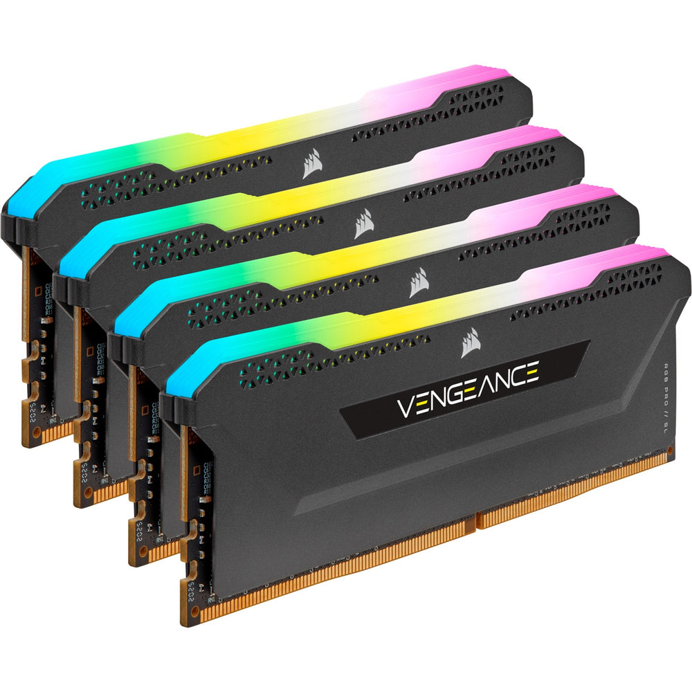 Corsair 64 gb ddr4-3200 (4x 16 gb) werkgeheugen (cmh64gx4m4e3200c16, xmp 2,0)