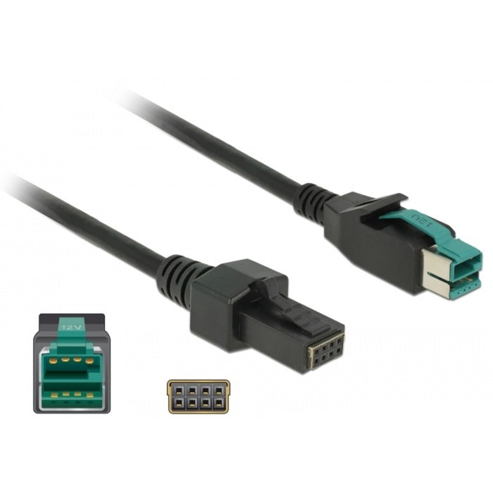 DeLOCK DeLOCK PoweredUSB kabel mannelijk 12 V > 2 x 4 pin mannelijk voor P