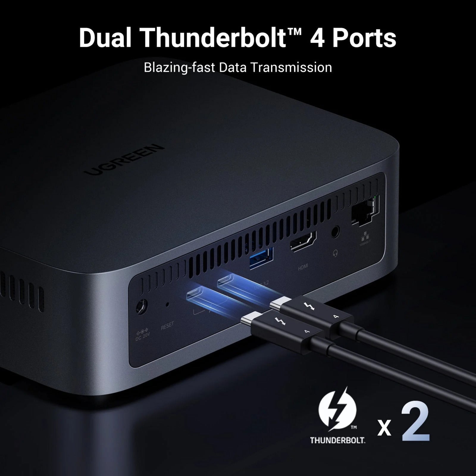 Ugreen nasync dxp480t plus (grijs, wifi, 1x 10gbe, hdmi, thunderbolt 4 (40 gb s))