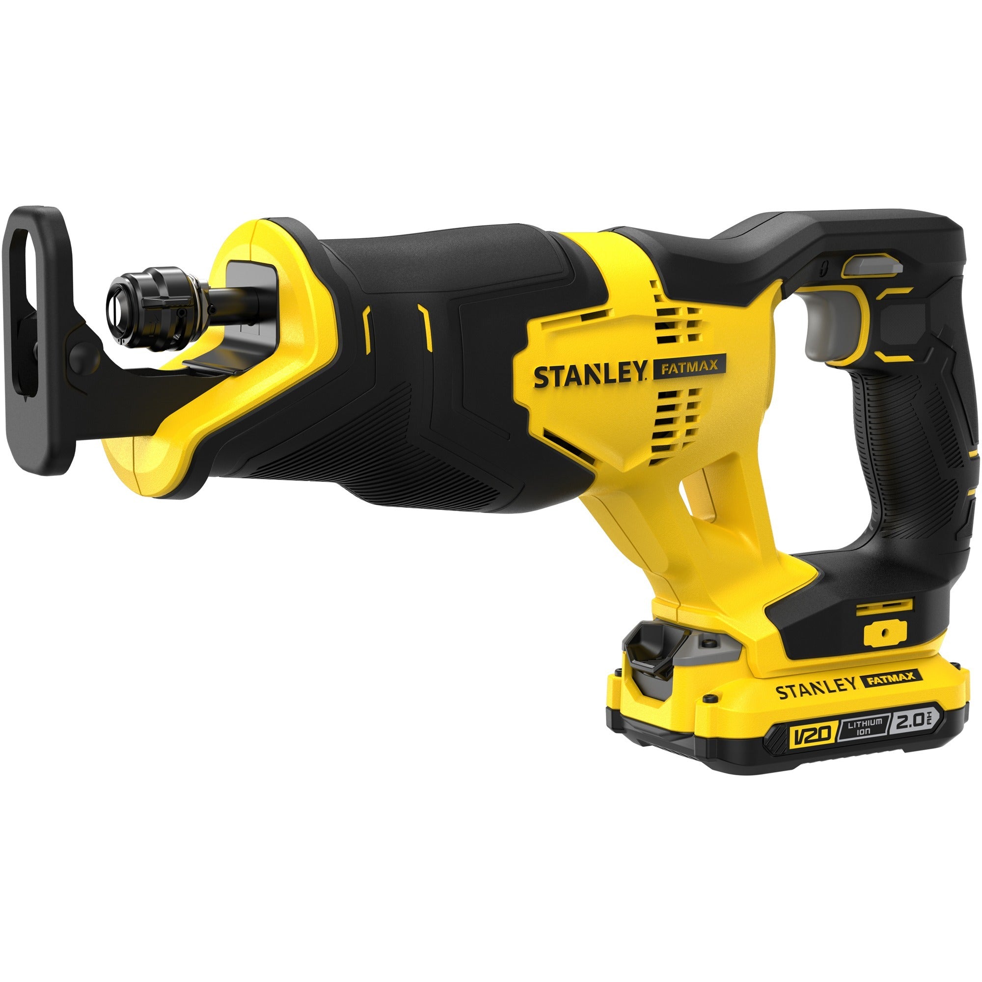 Stanley fatmax v20 18v reciprozaag (geel zwart, koffer, 2 accu's (2.0ah) en oplader (2a) inbegrepen)