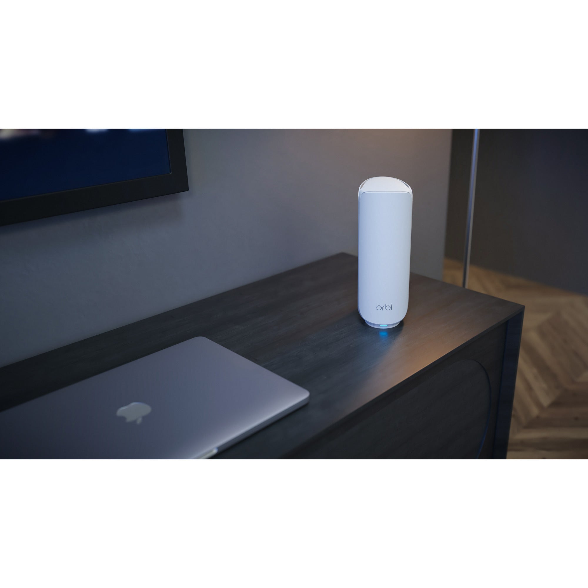 Netgear orbi 370 wifi mesh systeem, dual-band wifi 7-mesh systeem, 2 stuks mesh router (wit, 1x orbi wifi 7-router (rbe371), 1x orbi wifi 7-satelliet (rbe370))
