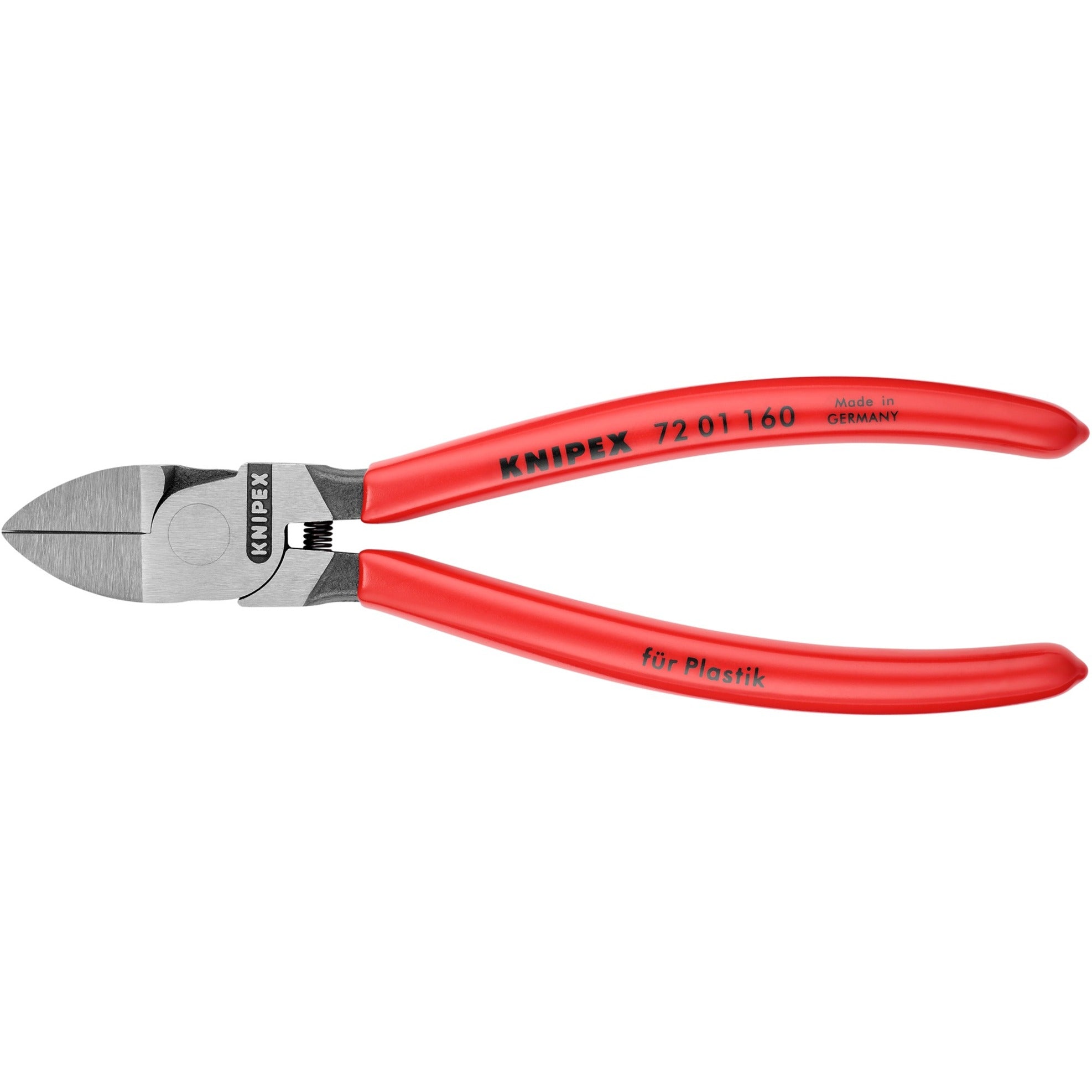 Knipex zijsnijtang voor kunststof 72 01 160 kniptang (rood)