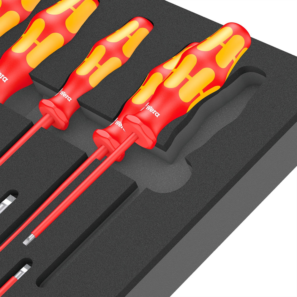 Wera 9711 Foam Insert with VDE Screwdrivers Set 1, 16 pieces (black grey, in foam insert for tool trolley)