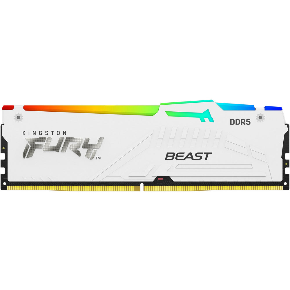 Kingston fury beast rgb 16 gb ddr5-5600 (1x 16 gb) werkgeheugen (wit, kf556c40bwa-16, xmp 3.0)