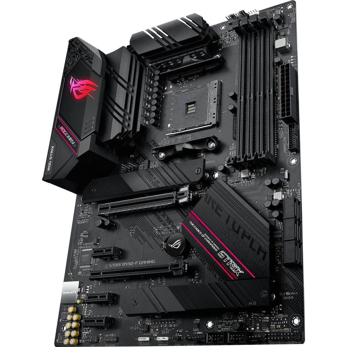 Asus rog strix b550-f gaming socket am4 moederbord (zwart, raid, 2.5gb-lan, sound, atx)