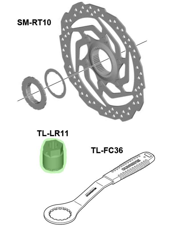 Remschijf borgringafnemer Shimano TL-LR11