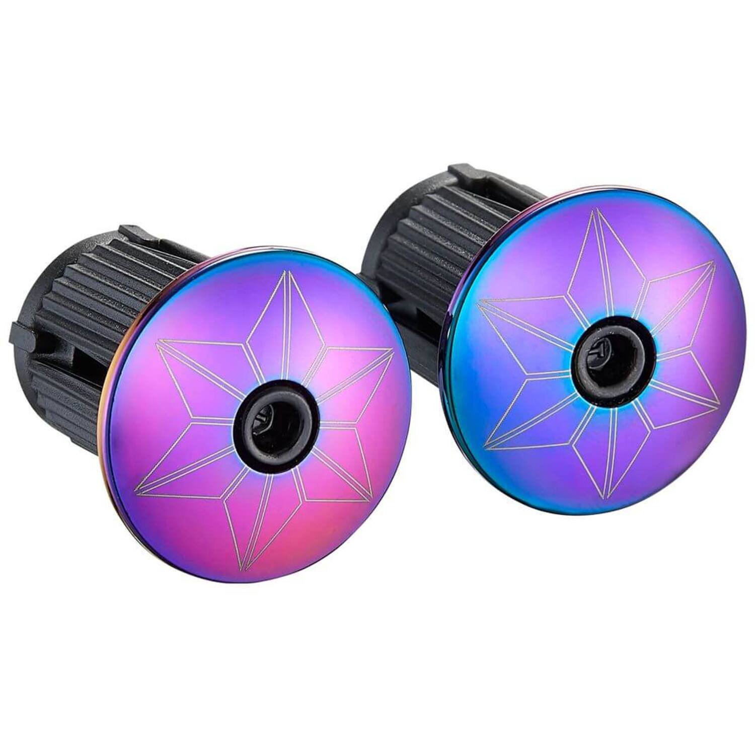 Supacaz - super sticky kush galaxy stuurlint zwart oil slick inclusief oil slick aluminium stuurplug