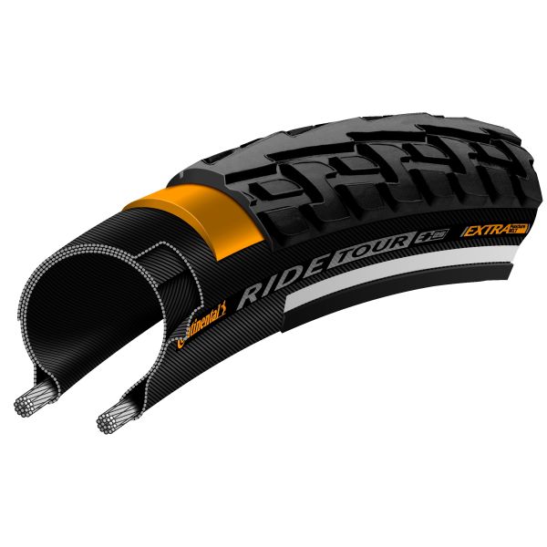 Continental Ride Tour buitenband - Stadsfietsband, zwart, 27x1 1 4