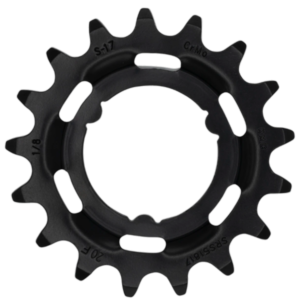 KMC Shimano tandwiel 17t, Chromoly Black