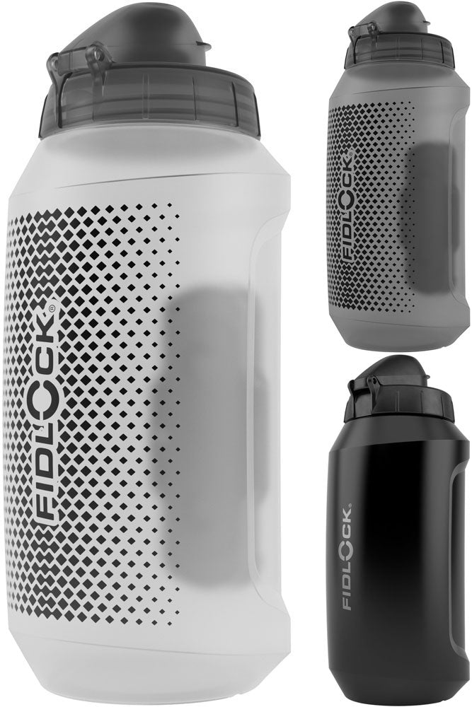 Fidlock twist single bottle 750 compact + bottle connector | transparent black