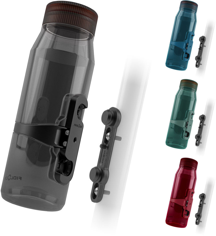 Fidlock twist bottle 700 life + bike base | clear dark blue