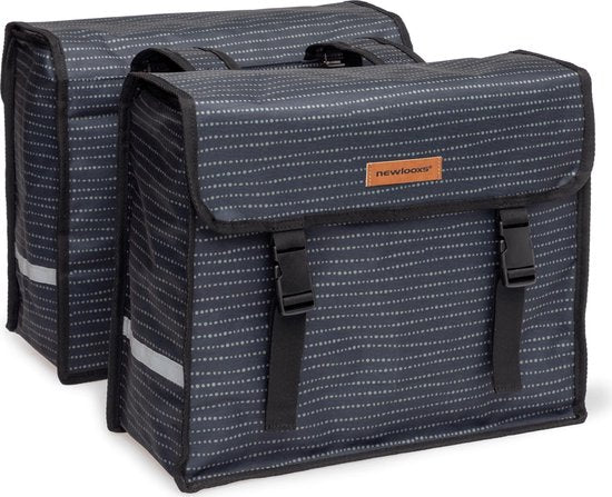 New Looxs Fiori Double Fietstas - Zwart - Dubbele tas - 30L