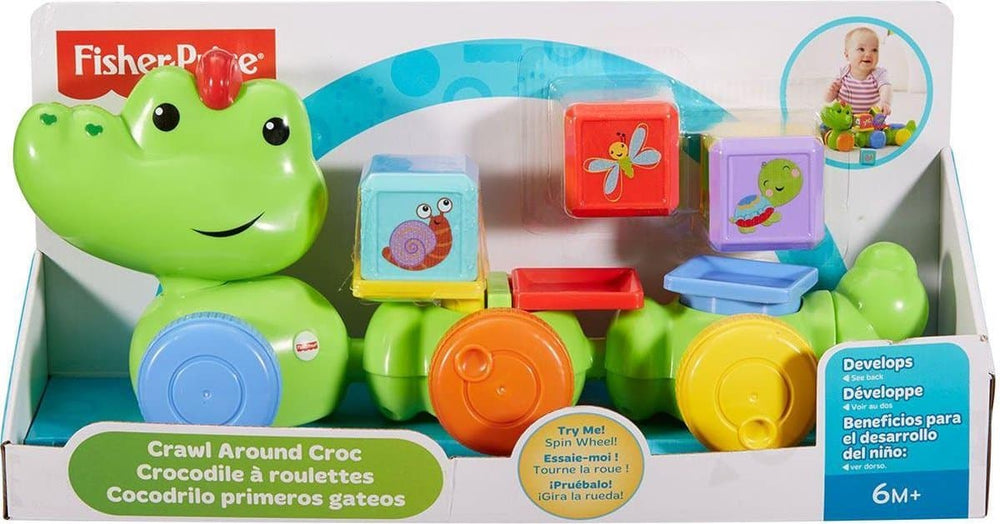 Mattel fisher price domme safari krokodil met speelkubussen