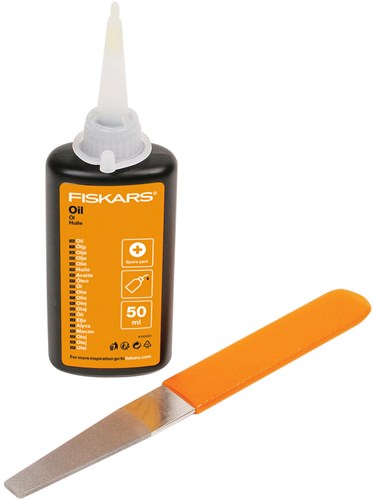 Fiskars onderhoudsset gereedschap - met diamantveil olie