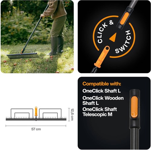 Fiskars oneclick gazonhark - 1080680